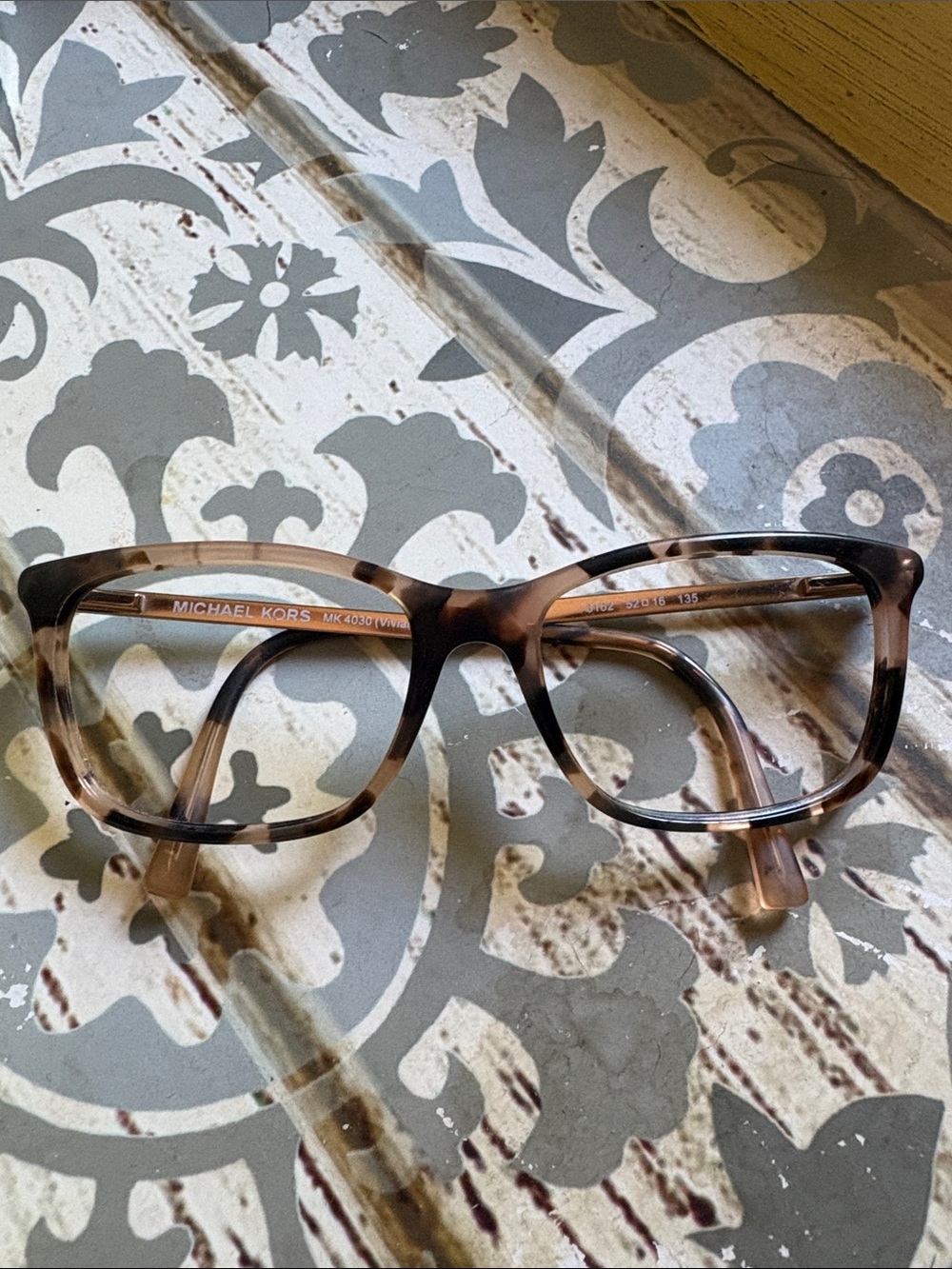 Michael Kors Brown Tortoiseshell Square Optical Glasses